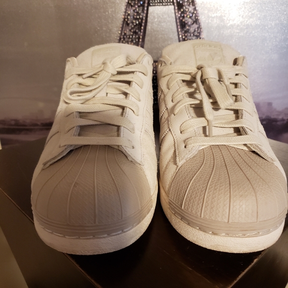 ADDIDAS SUPERSTAR TONAL GREY SUEDE - Picture 2 of 9